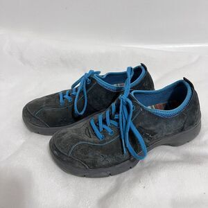 Dansko Elsie Gray and Blue Suede Walking Shoe Size 37 / US 6.5 - 7 Comfort Lace
